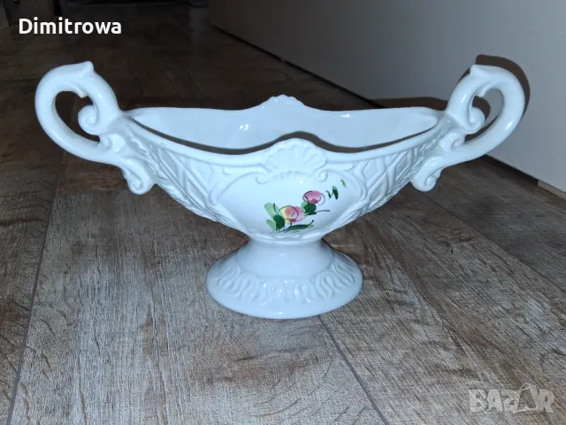 Vecchia Bassano декоративна купа/бонбониера/фруктиера/цветарник, снимка 5 - Антикварни и старинни предмети - 48857202