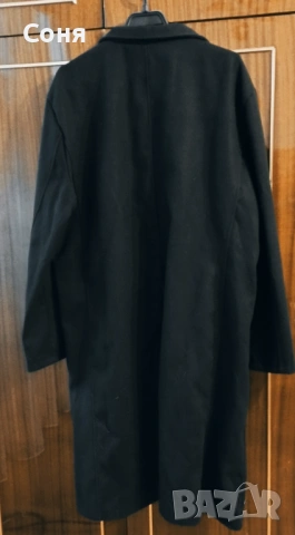 Дамско черно дълго палто , снимка 3 - Палта, манта - 53067971