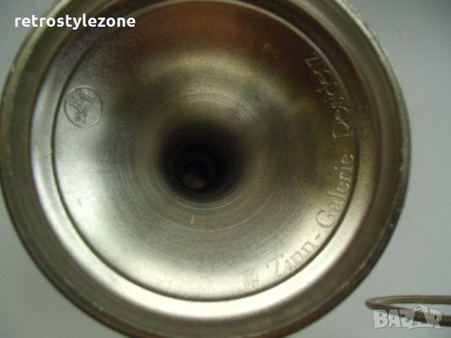 № 5573 стар метален свещник WMF  - надпис / печат / маркировка  - размери - височина 11 см , диаметъ, снимка 3 - Други ценни предмети - 33959892