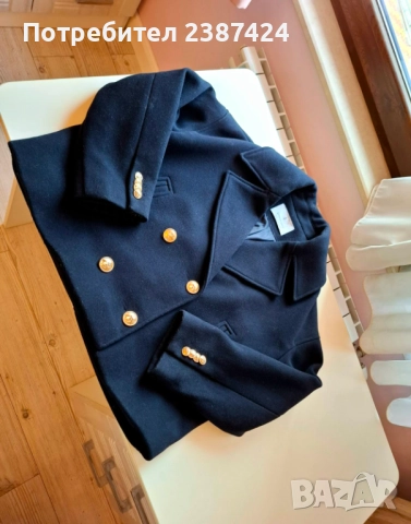 Вълнено дамско късо палто STRADIVARIUS, снимка 5 - Палта, манта - 52652035