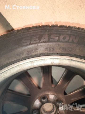 Всесезонни  4 + 1 гуми с джанти 17/45/215 – почти нови 2024 г.“ , снимка 4 - Гуми и джанти - 54062407