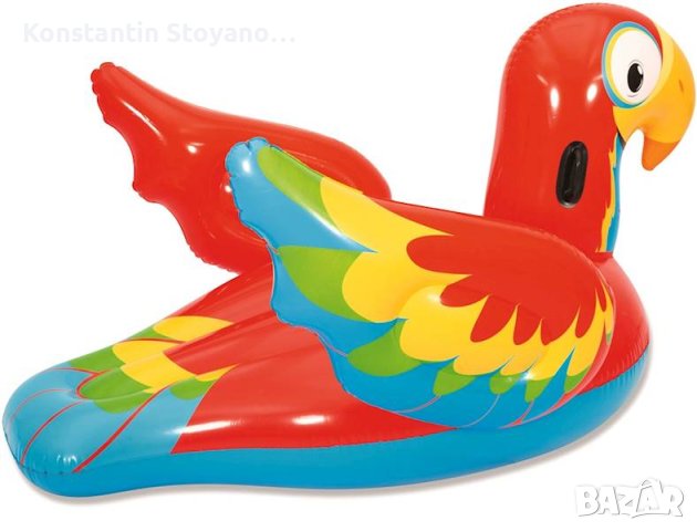 НОВ Надуваем дюшек папагал Bestway Peppy Parrot Ride-On, 2.03 м, снимка 4 - Надуваеми играчки - 42773839