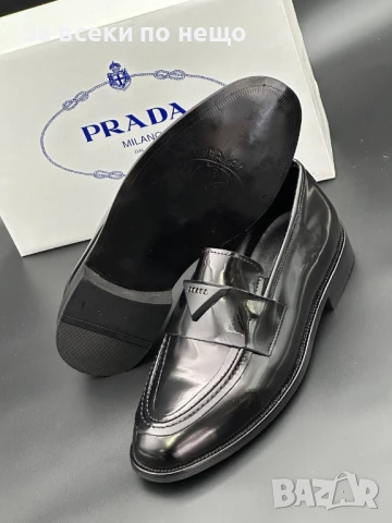 Prada Мъжки Черни Мокасини Прада Код E541, снимка 4 - Мокасини - 50803528