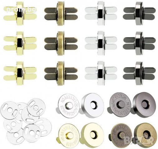 магнитни копчета за чанти, портмонета, кожени изделия и др. 14 мм, нови, 4 цвята