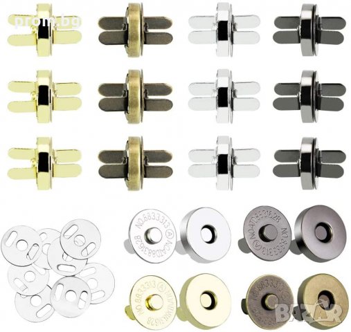 магнитни копчета за чанти, портмонета, кожени изделия и др. 14 мм, нови, 4 цвята, снимка 1 - Други - 30627666