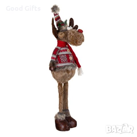 Коледно еленче, 90см, с дълги крака, снимка 2 - Декорация за дома - 42719435