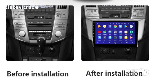  Lexus RX300 RX330 RX350 RX400H Toyota Нarrier - 9'' 2003-2009 Навигация Андроид, 9097, снимка 6 - Аксесоари и консумативи - 29804435