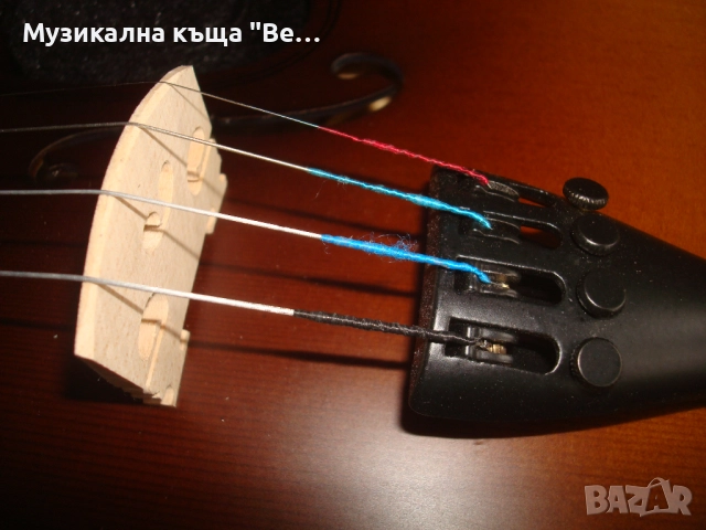 Цигулка с калъф, лък, колофон. Размер 3/4, снимка 3 - Струнни инструменти - 52291827