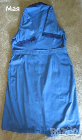 Нова спортна синя рокля с тъмно синя гарнитура, снимка 3 - Рокли - 29147149