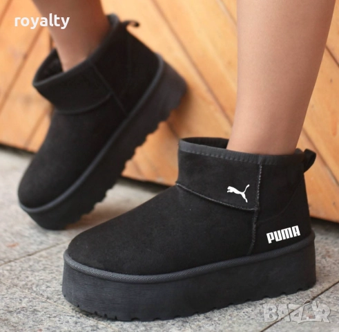 Puma Черни Дамски Ниски Зимни Боти 36-41 Номер, снимка 2 - Дамски боти - 52841282