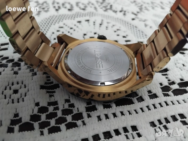 Esprit Rose Gold - rolex breitling style - неръждаема стомана с покритие розово злато !, снимка 5 - Мъжки - 53049278