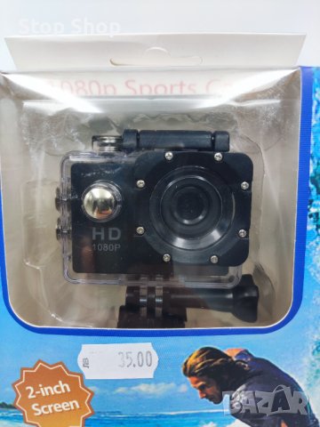 Екшън камера GoPro, модел SP1080p, водоустойчива, 1080P (1920 х 1080) Full HD, пълен комплект , снимка 2 - Камери - 38296699