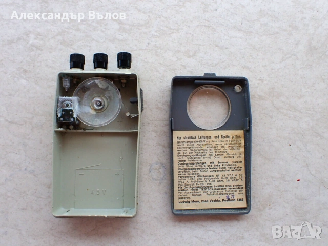 Стар Тестер за Проводници Testboy1 Западна Германия West Germany, снимка 2 - Колекции - 53189189