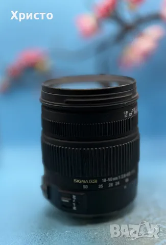 Обектив Sigma 18-50mm F2.8-4.5 DC OS HSM за Canon EF – APS-C, Optical Stabilizer, снимка 5 - Обективи и филтри - 55808521