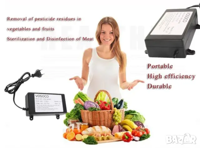 Портативен Генератор на Озон Генератор 1000mg/h 10W Озонатор Битов Генератор на Озон за Вода +Въздух, снимка 9 - Други - 48212293