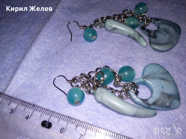 СИМПАТИЧНИ СЪРЦЕВИДНИ МОДНИ АРТ ОБЕЧКИ 34732, снимка 3 - Обеци - 39144158