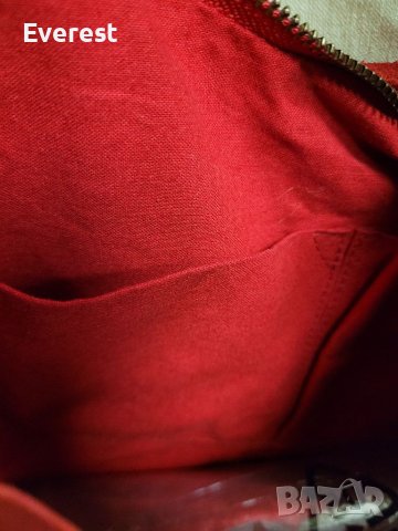 LA REDOUTE  естествен велур червена чанта,тип торба, made in INDIA , снимка 5 - Чанти - 40820737