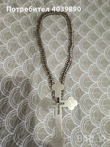 Продавам кръст с масивен ланец., снимка 2 - Колиета, медальони, синджири - 54038761