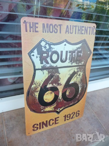 Метална табела The Original Route 66 The most Authentic 1926 автентичен оригинален, снимка 2 - Декорация за дома - 51158173