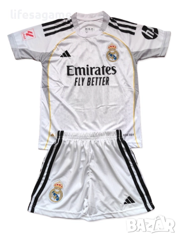 Детски футболен екип Реал Мадрид тениска Мбапе комплект Real Madrid Mbappe