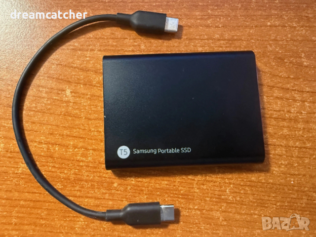 Чисто Нов Запечатан 2TB Samsung Portable SSD T5 mSATA SSD 2.5 2TB USB 3.1 (MU-PA2T0B), снимка 2 - Външни хард дискове - 54141624