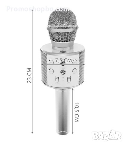 Караоке микрофон Izoxis XE7, Bluetooth, AUX, SD карта, 2 цвята, снимка 7 - Микрофони - 42158931