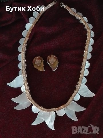 Антикварен комплект от седеф, снимка 4 - Антикварни и старинни предмети - 36874071