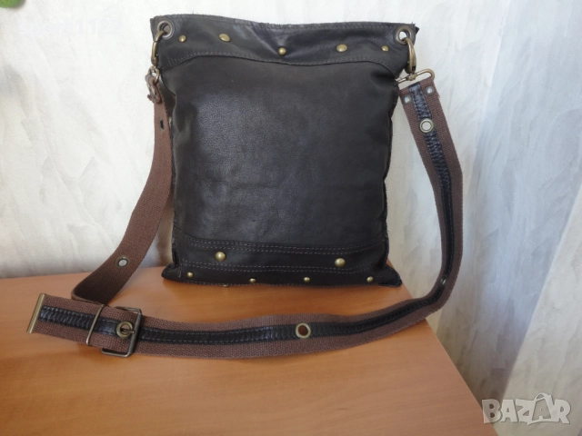 Toi&Moi/естествена кожа/бохо дамска чанта/торба, снимка 3 - Чанти - 26503282