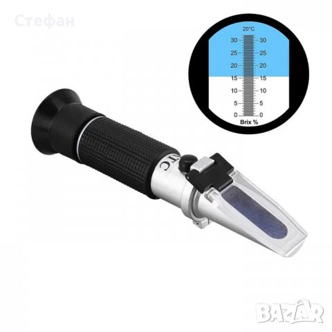 Рефрактометър за измерване захар захаромер 0-32% Brix грозде вино, снимка 6 - Домашни напитки - 38114843
