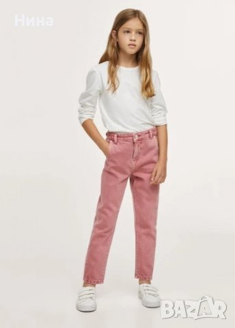 Дънки Mango в розов, снимка 7 - Детски панталони и дънки - 37348872