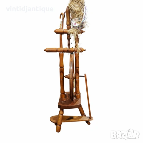 Вертикален чакрък за предене, снимка 3 - Антикварни и старинни предмети - 54110025