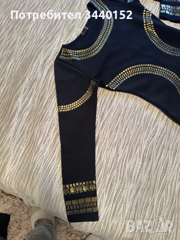 Рокля със златни орнаменти, снимка 3 - Рокли - 44921626