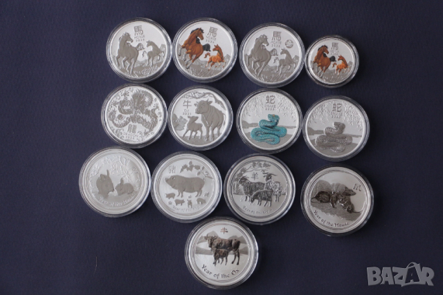 Лунар, Lunar, инвестиционно сребро, 1 oz. , снимка 1