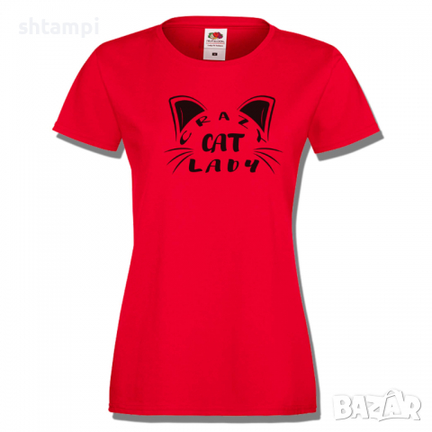 Дамска тениска Crazy Cat Lady,Котки,Животни,Развлекателни, снимка 2 - Тениски - 36427875