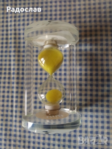 стъклен пясъчен часовник , снимка 2 - Други - 52323285