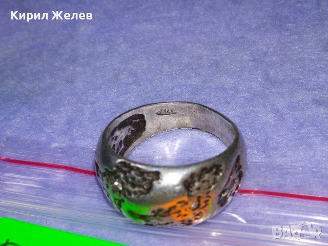 ВЕЛИКОЛЕПЕН СКЪПОЦЕНЕН АВТОРСКИ МАРКОВ СРЕБЪРЕН ПРЪСТЕН СРЕБРО със СИНТЕТИЧНИ ДИАМАНТИ 41067, снимка 9 - Пръстени - 42866755