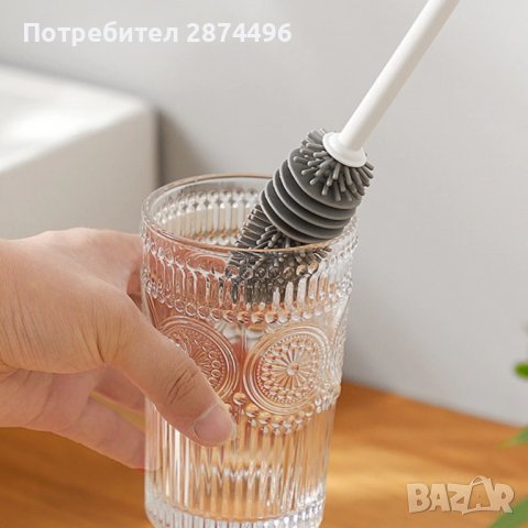 3710 Силиконова четка за лесно измиване на чаши и бутилки, снимка 5 - Други - 37875070