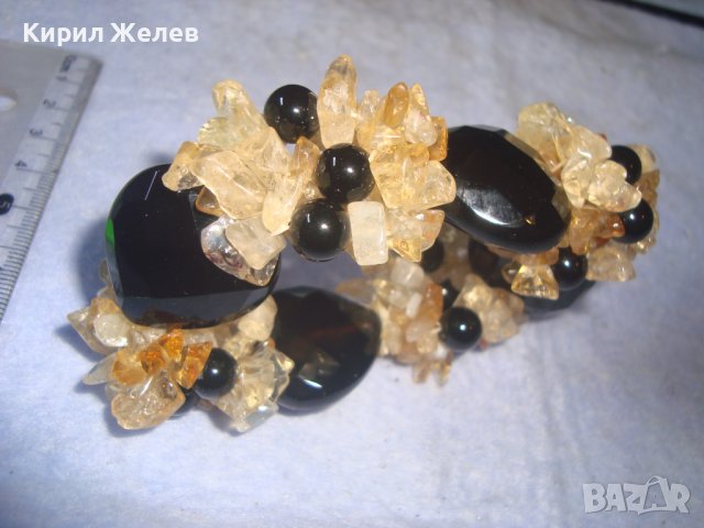 ПРЕКРАСНА СКЪПОЦЕННА ФЕШЪН АРТ ГРИВНА от ЕСТЕСТВЕНИ ПОЛУСКЪПОЦЕННИ ФАСЕТИРАНИ КАМЪНИ 28006, снимка 12 - Гривни - 37065334