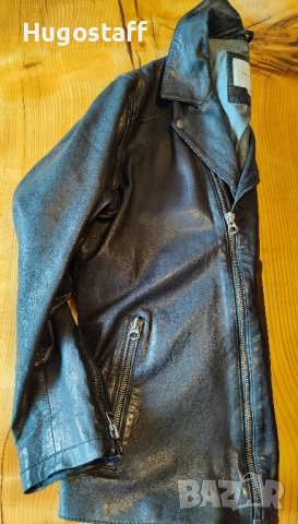 Мъжко оригинално кожено яке рокерия Pepe Jeans Хлл, снимка 8 - Якета - 51953742