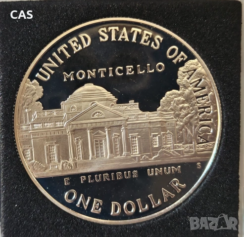 1 Долар 1993 САЩ - сребро , снимка 2 - Нумизматика и бонистика - 54347439