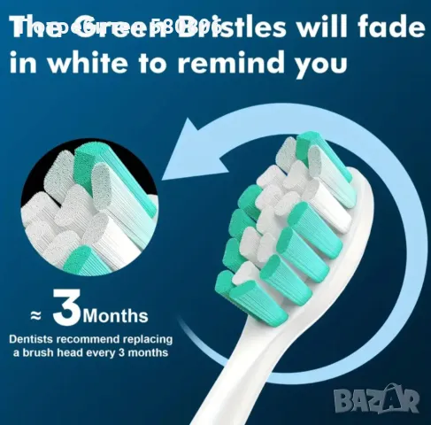 Сменяеми глави за четка за зъби, подходящи за Philips Spnicare, снимка 8 - Други - 48279248