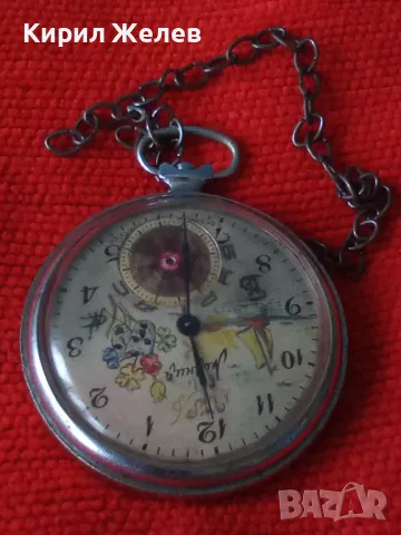 МОЛНИЯ СССР МЕХАНИЧЕН ДЖОБЕН ЧАСОВНИК МЪЛНИЯ За КОЛЕКЦИЯ РЕМОНТ с РЪЧНО ИЗРИСУВАН ЦИФЕРБЛАТ 81951, снимка 14 - Антикварни и старинни предмети - 40443834