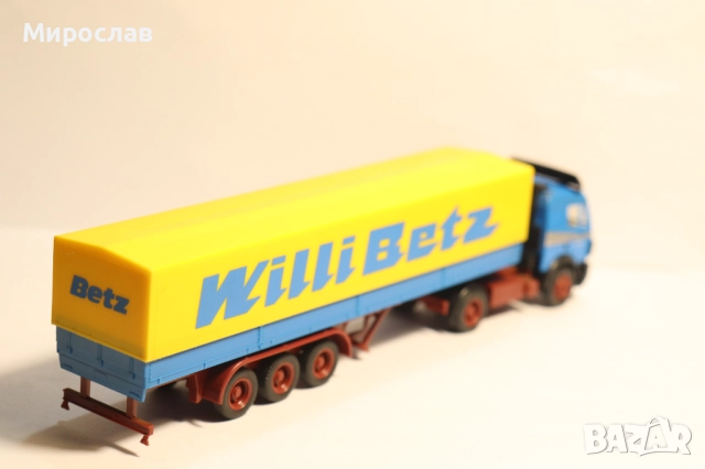 HERPA 1:87 H0 MERCEDES WILLI BETZ КАМИОМН МОДЕЛ КОЛИЧКА, снимка 7 - Колекции - 52965305