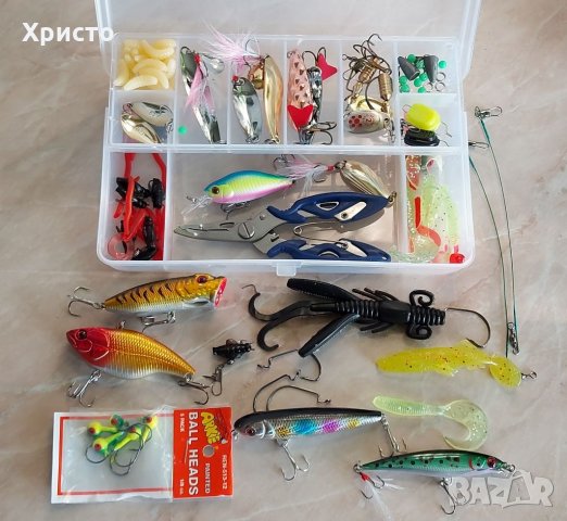 Спининг комплект с примамки клатушки,блесна,силикони,воблери, блесни,силикони , снимка 4 - Екипировка - 35616213