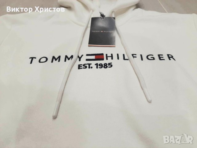 Суичър (худи) Tommy Hilfiger в бял вариант - ТОП модел за сезона ! ! !, снимка 3 - Суичъри - 42654755