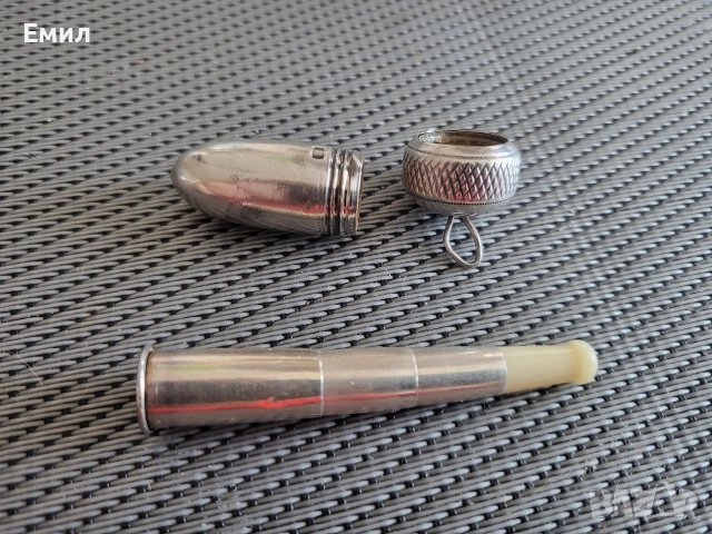 Антикварно сребърно сгъваемо цигаре