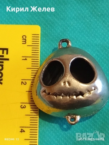 МЕТАЛЕН ТАЛИСМАН с ЛИКА на Джак Скелингтон от Кошмарът преди Коледа 51864, снимка 5 - Колекции - 52481103