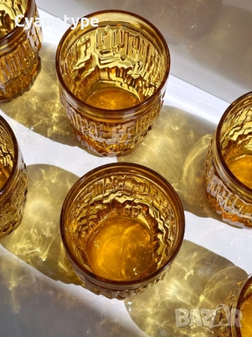 Италиански винтидж чаши 1970s Bormioli Parma, снимка 3 - Чаши - 52228870