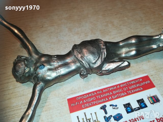 христос-22х15см метален от франция 2402210915, снимка 2 - Колекции - 31933022