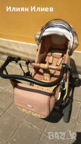 Комбинирана детска количка Sojan 2 в 1 Poland Avansis бежова, снимка 5 - Детски колички - 50361726